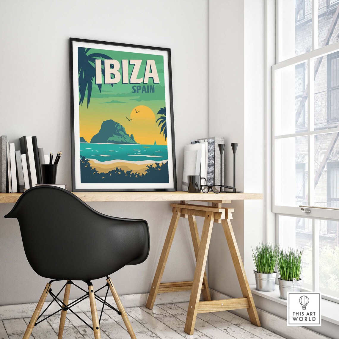 Ibiza Retro Travel Poster, Spain Travel Poster - Image 4