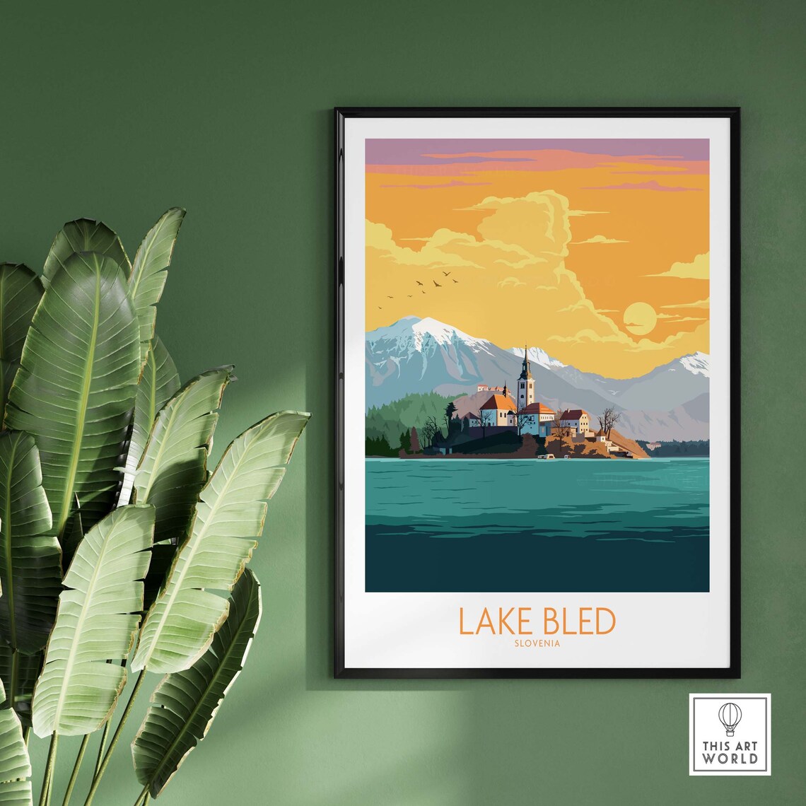Lake Bled Poster Slovenia Gift Travel Poster - Image 2