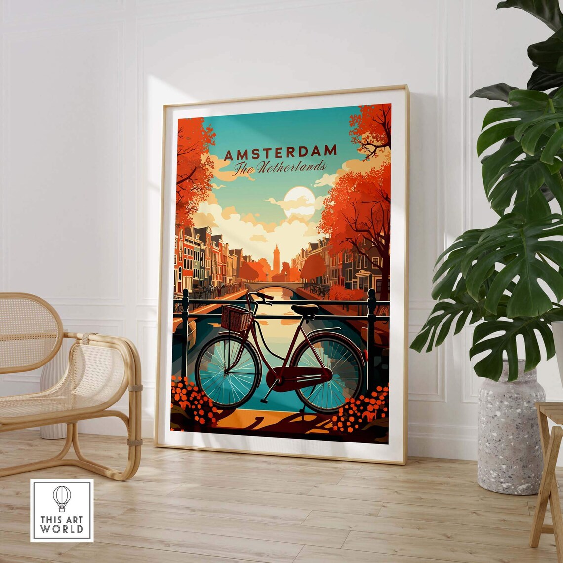 Amsterdam, Netherlands Travel Poster, Birthday Gift - Image 3