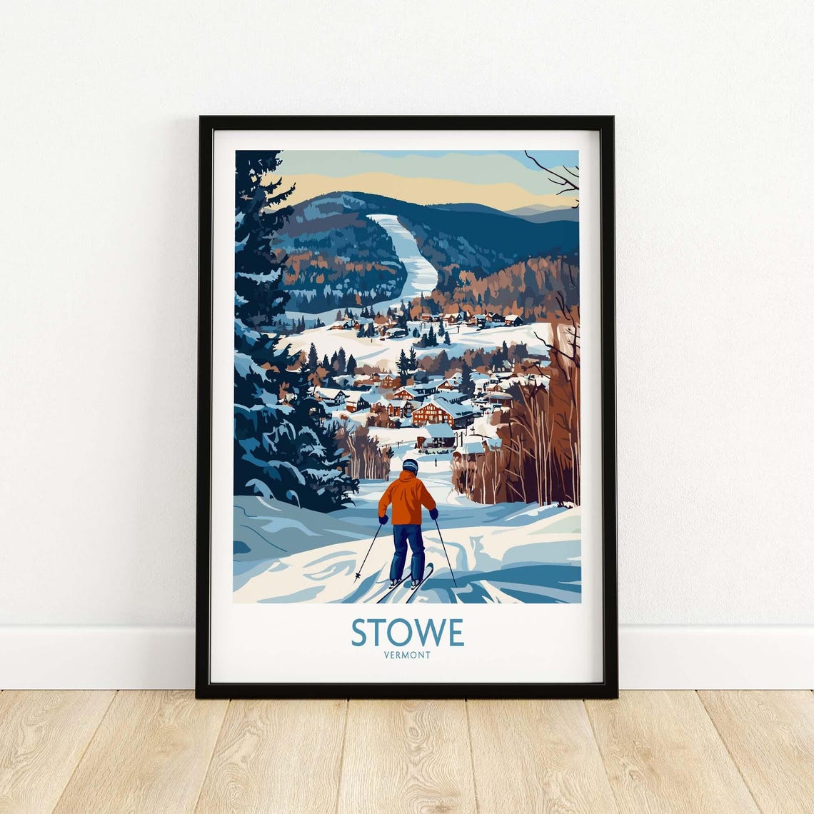 Stowe Ski Resort Travel Poster, Vermont Gift - Image 5