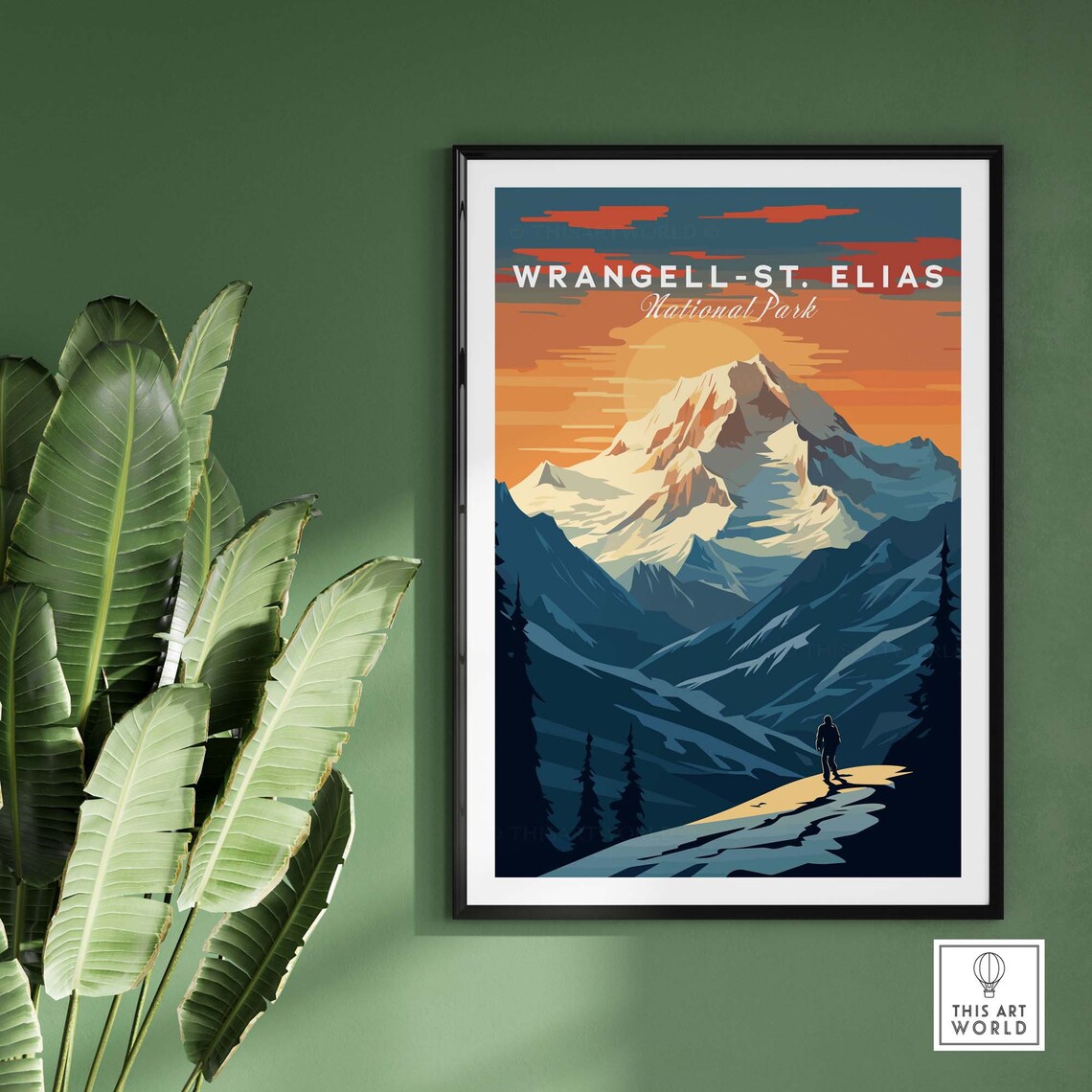 Wrangell St Elias National Park Travel Poster Print - Image 2