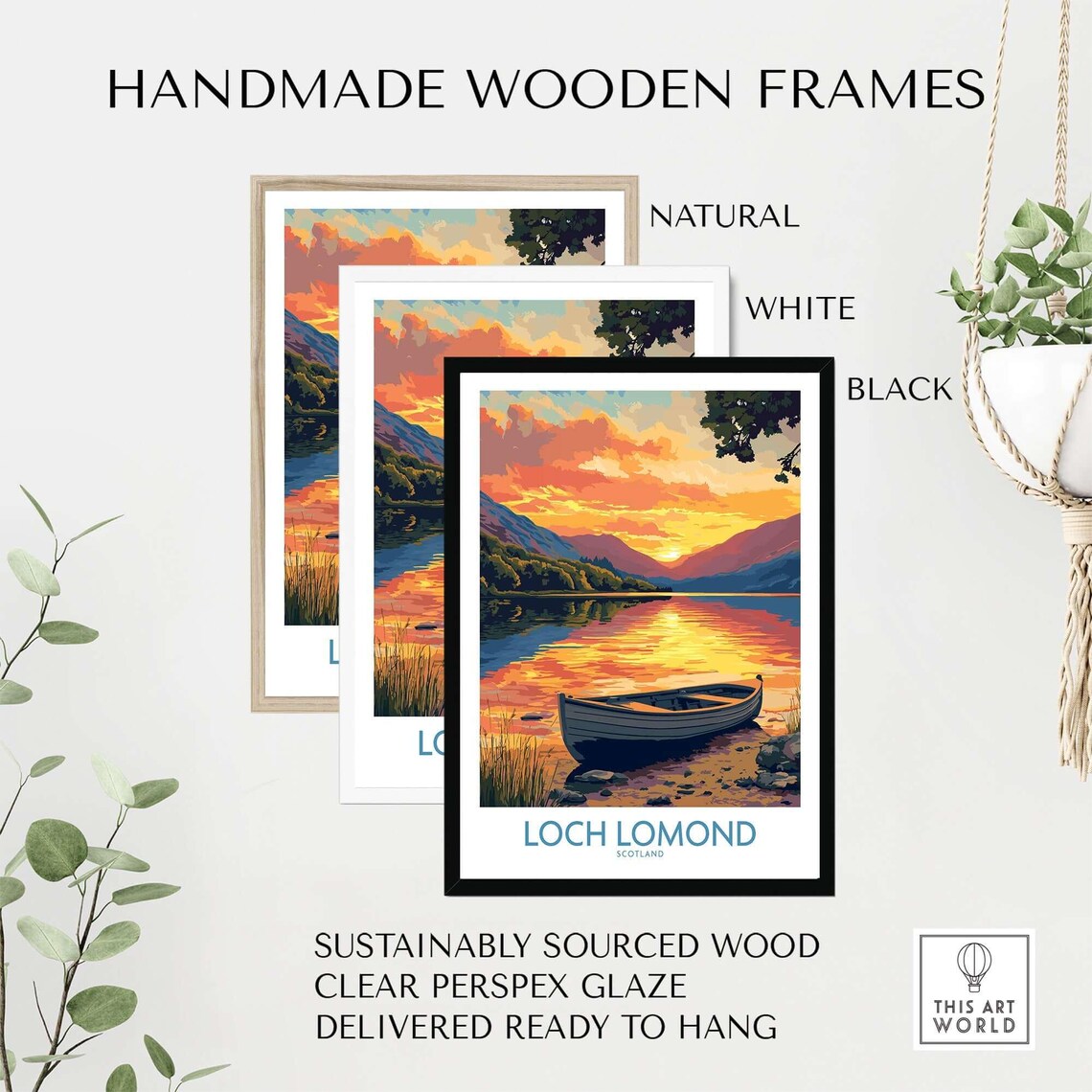 Loch Lomond Scottish Highlands Poster Print, Scotland - Image 2