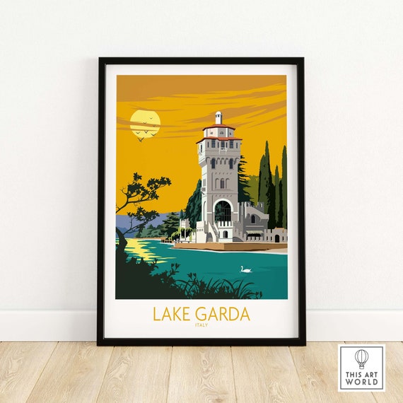 Lake Garda Italy Travel Poster Print