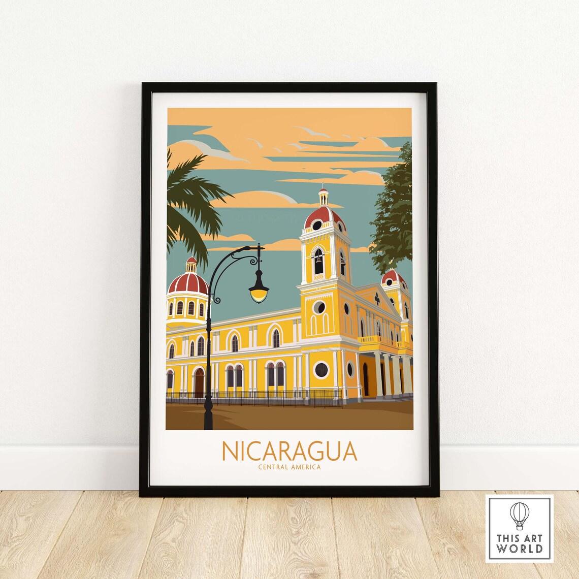 Nicaragua Travel Poster, Latin America Wall Art
