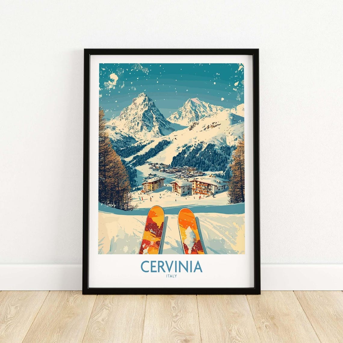 Cervinia Ski Resort, Winter Sports Travel Poster - Image 5