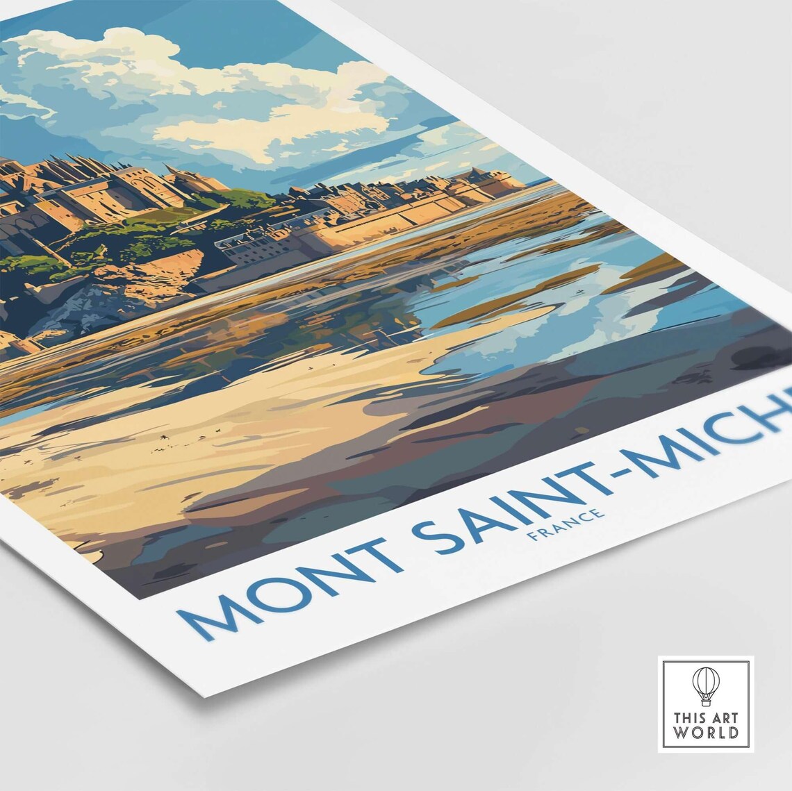 Mont Saint Michel France Normandy Abbey Tidal Island Travel Poster - Image 4