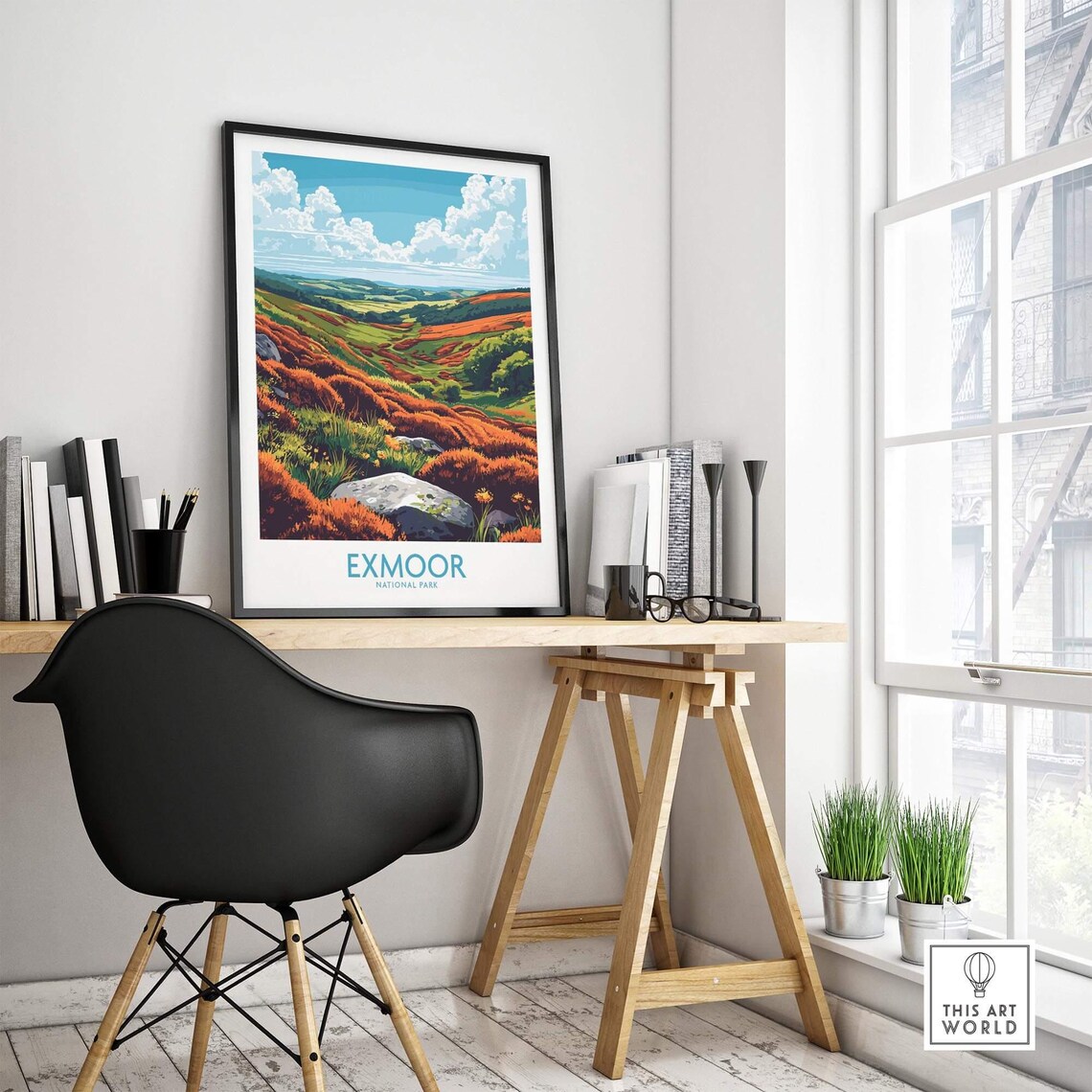 Exmoor Travel Poster, National Park Illustration - Image 4