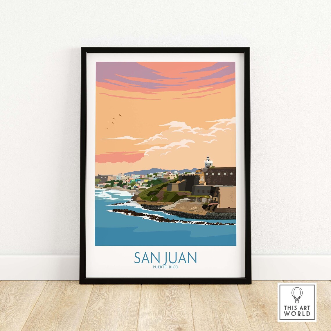 San Juan Puerto Rico Vintage Travel Poster Art Print
