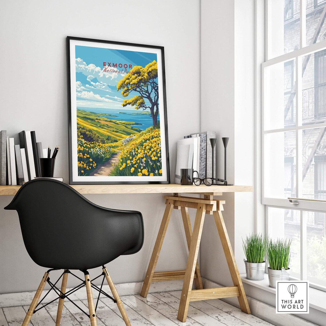 Exmoor National Park Travel Poster, Illustration - Image 4