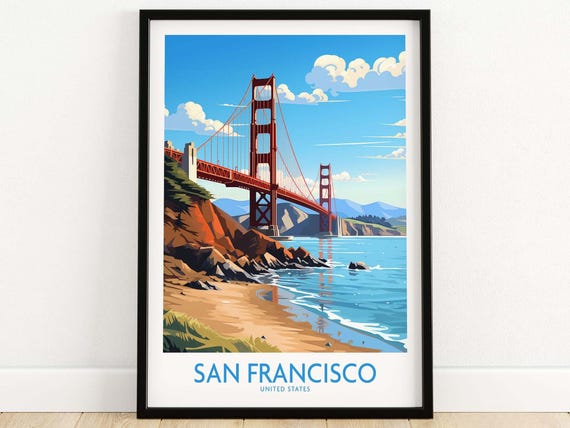 San Francisco Travel Poster Art Print