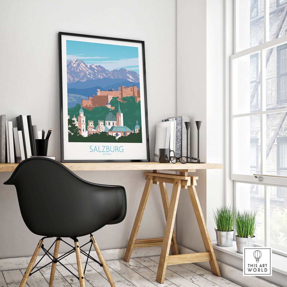 Salzburg Austria Travel Poster, Wall Art Print - Image 4