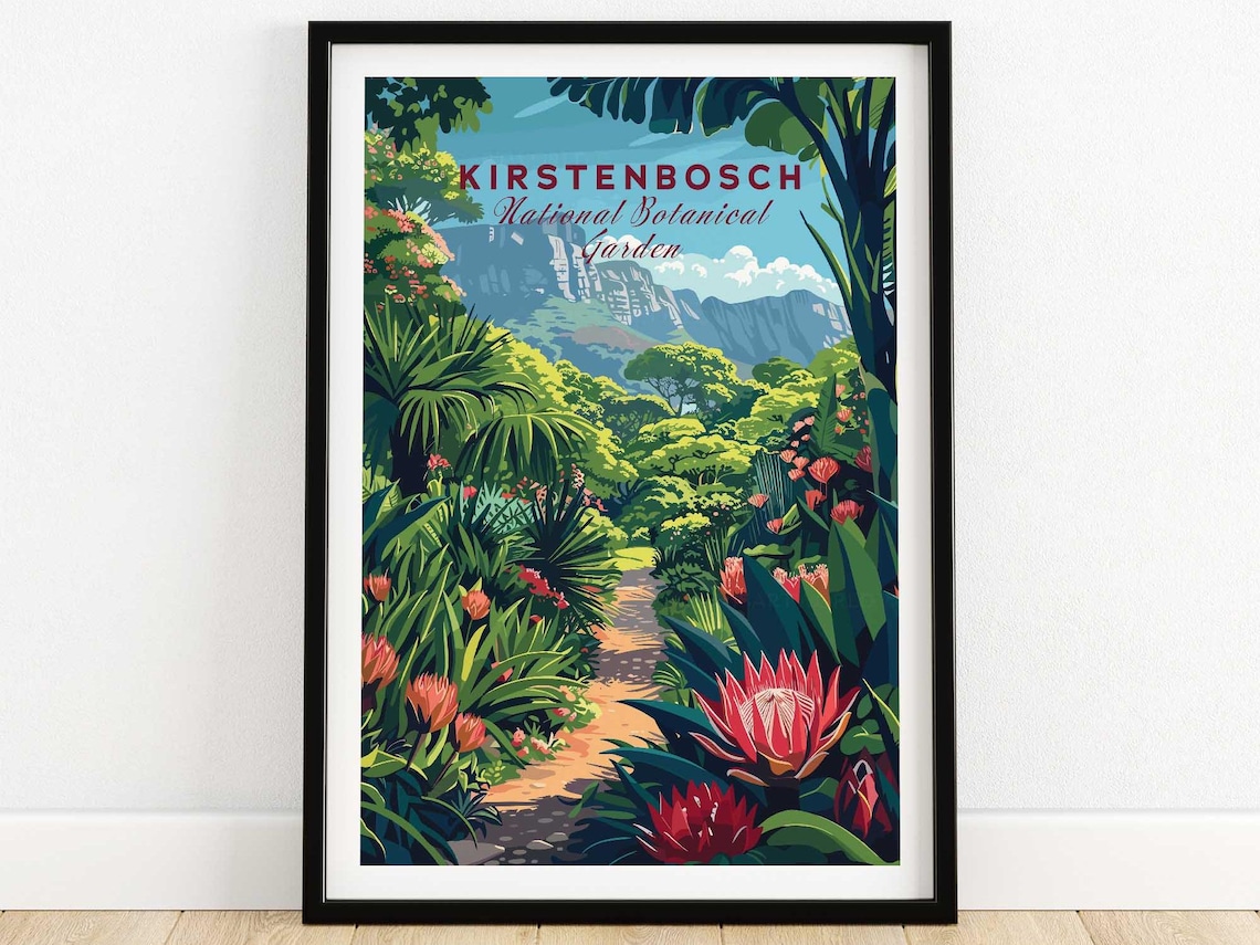 Kirstenbosch Botanical Gardens Travel Poster Art Print