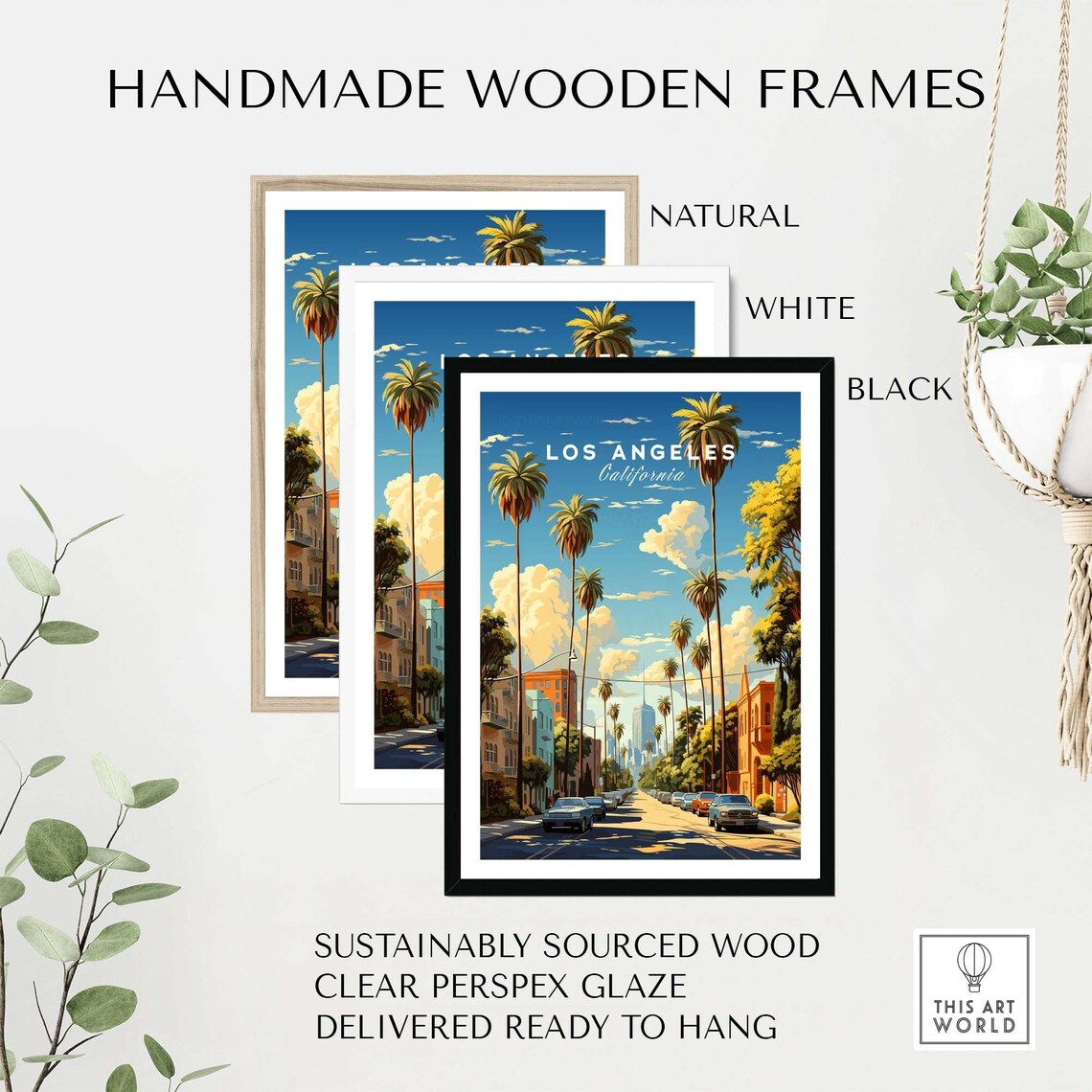 Los Angeles Travel Poster, Personalized Illustration Art Print - Image 4