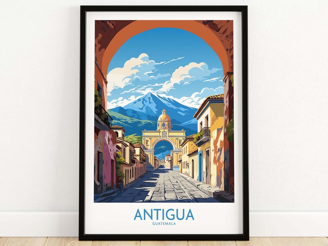 Antigua Guatemala Travel Poster, Latin America