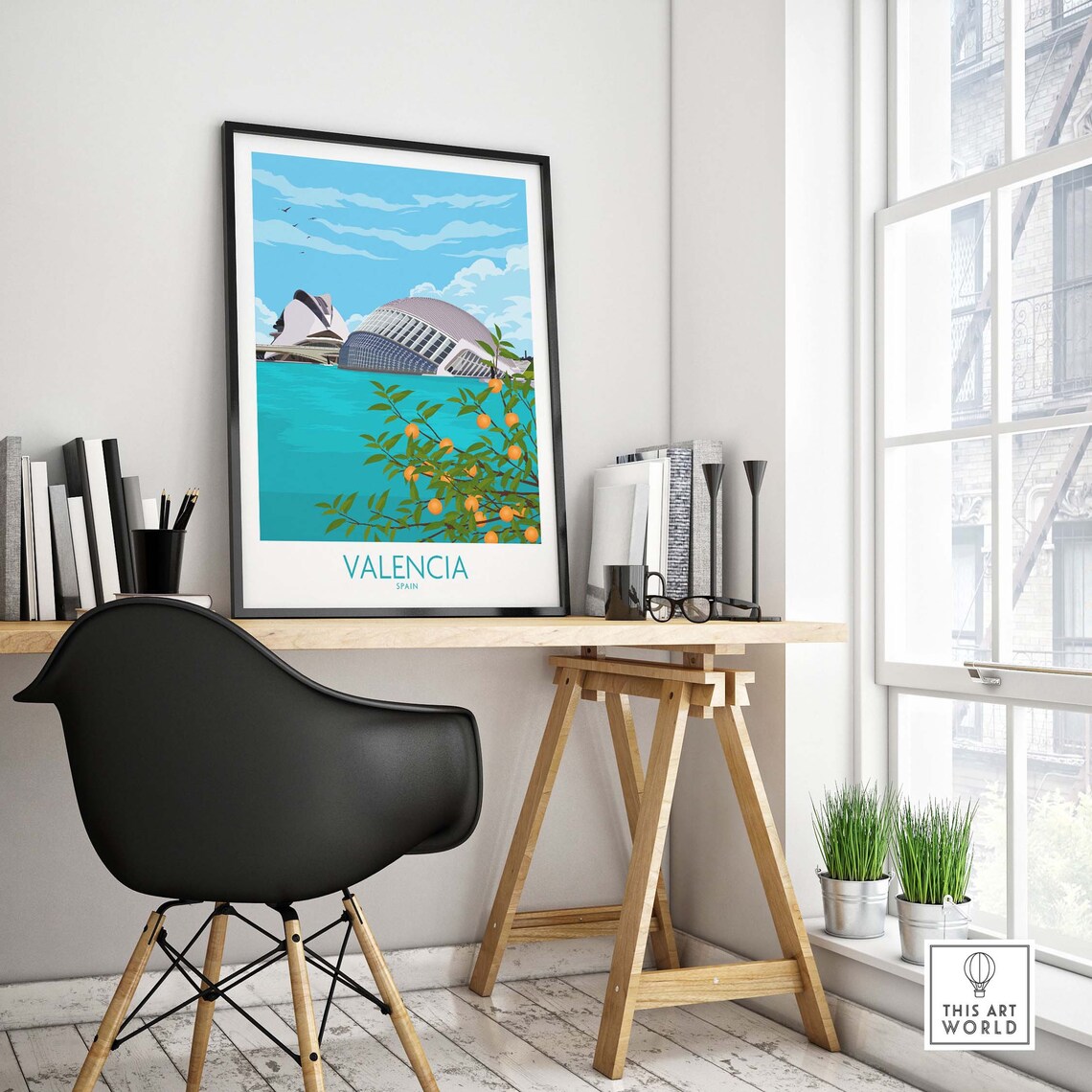 Valencia Travel Poster, Home Decor Art Print - Image 4