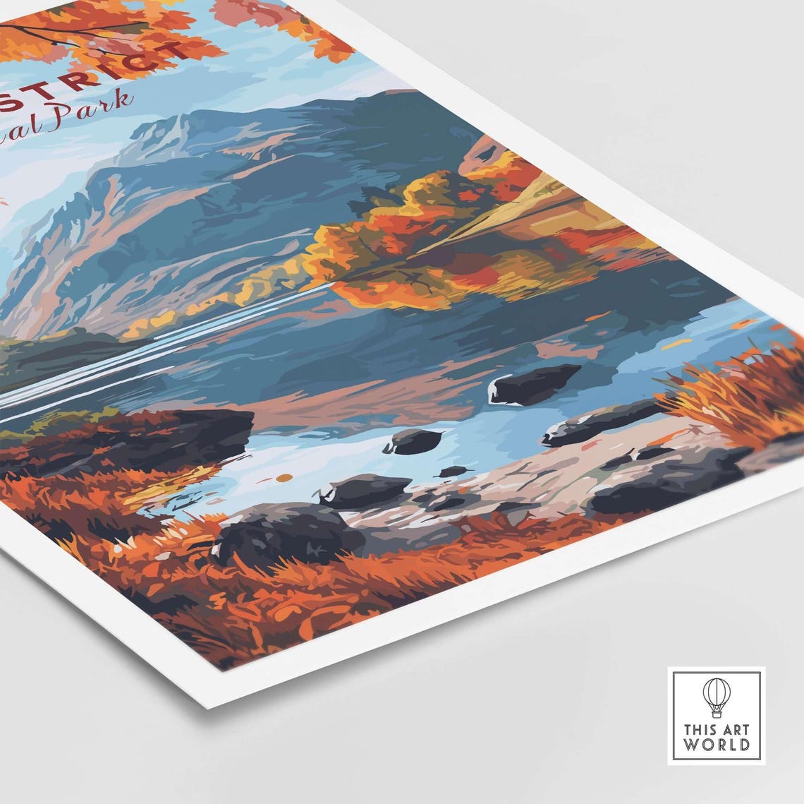Lake District Travel Poster, Cumbria England - Image 5