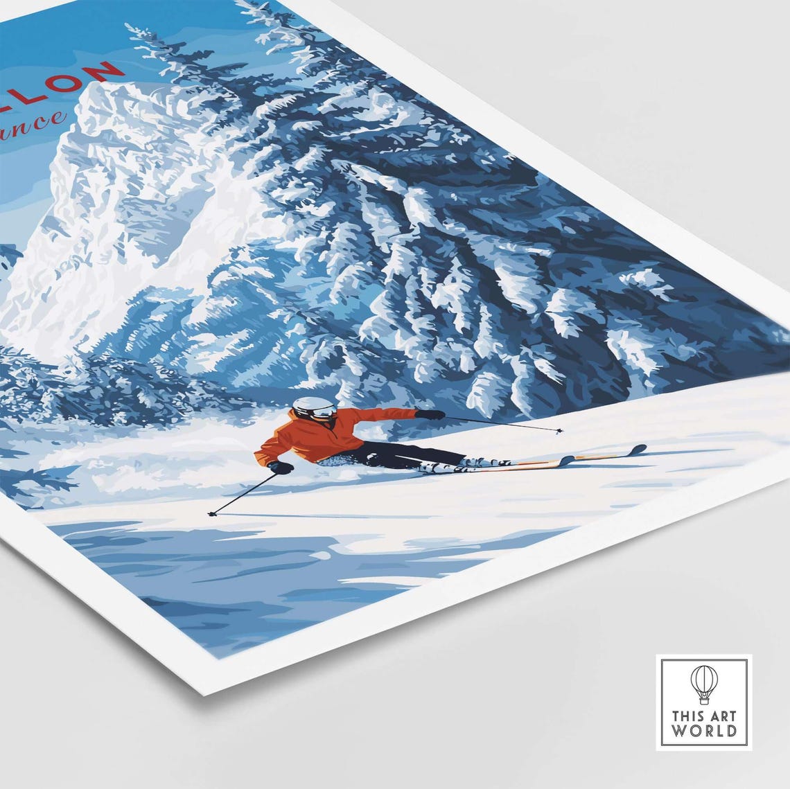 Winter Sports Art Print, Ski Lodge Decor - Image 5