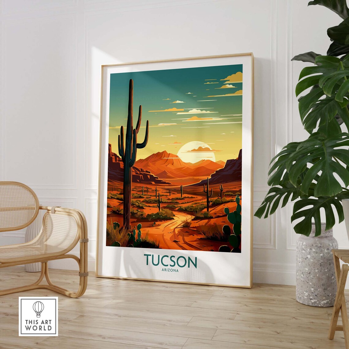 Tucson Travel Poster, Home Decor Wall Art Print - Image 3
