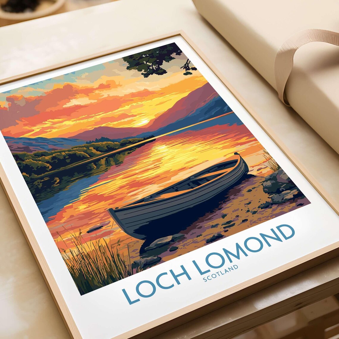 Loch Lomond Scottish Highlands Poster Print, Scotland