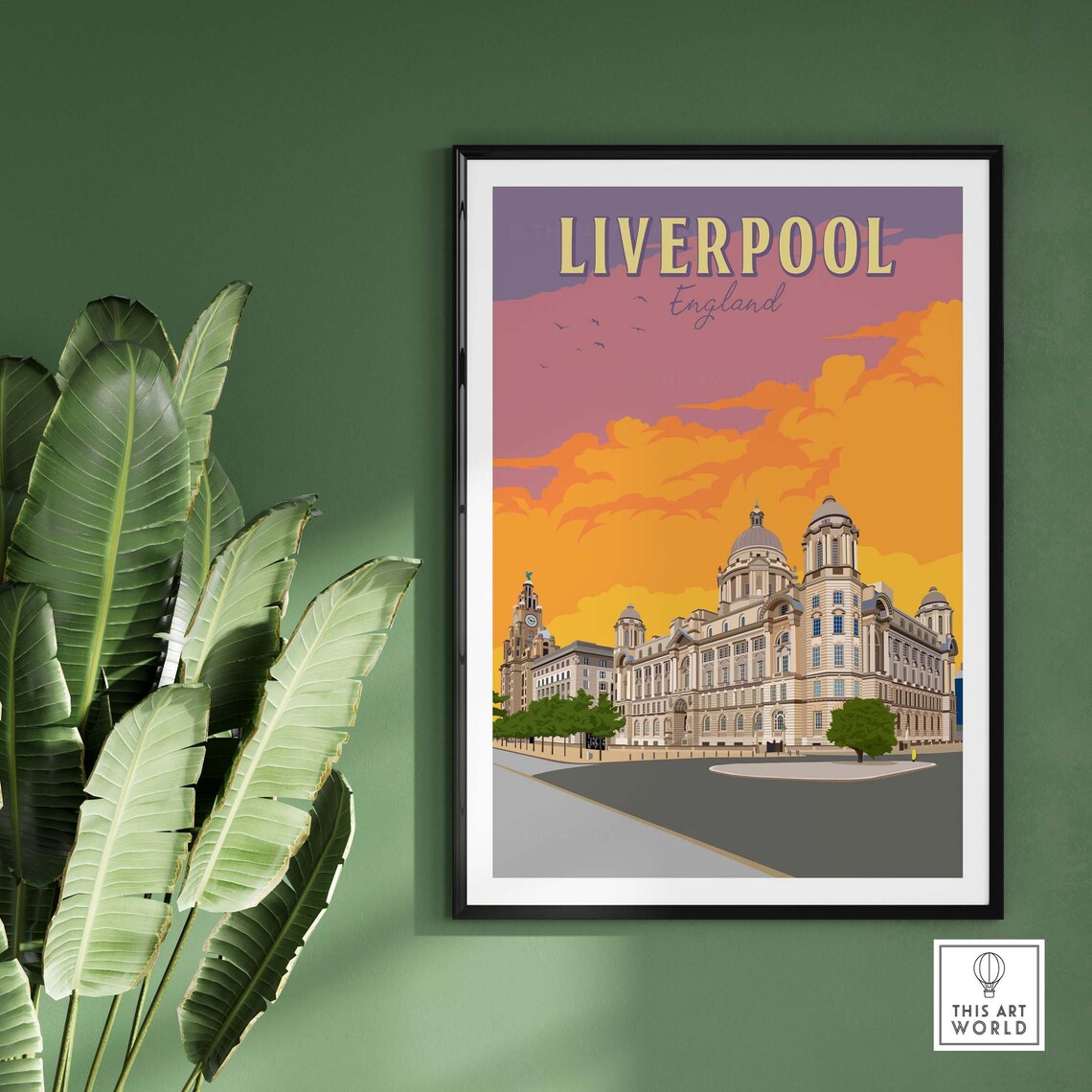 Liverpool Travel Poster, Liverpool England Art Print
