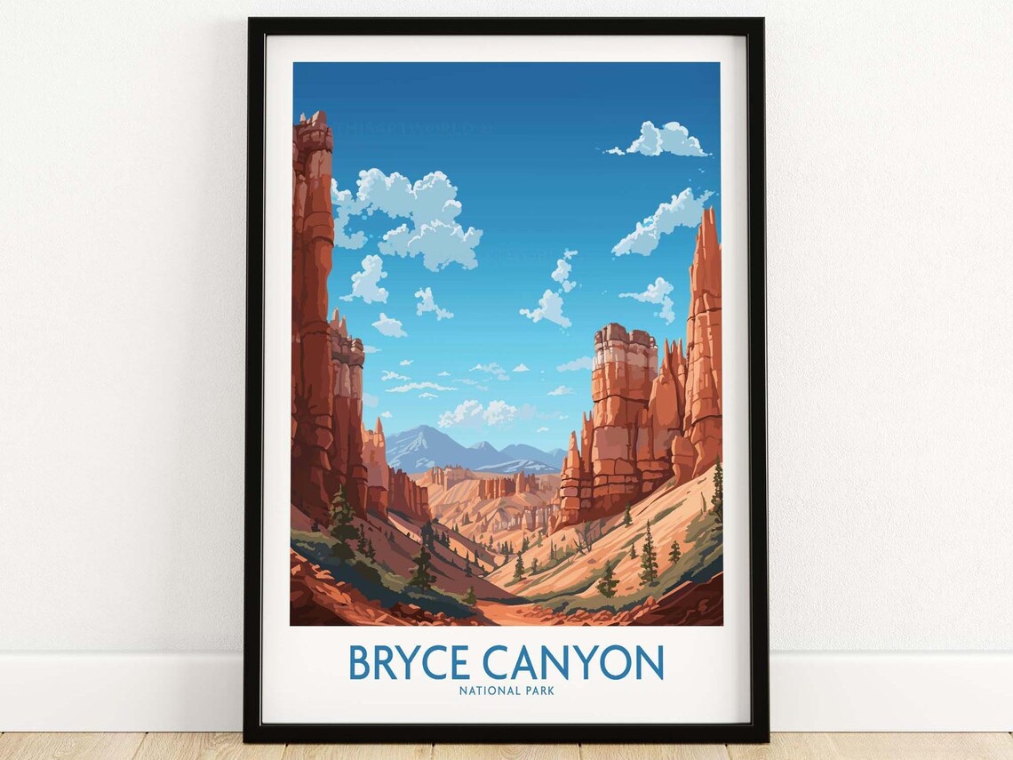Bryce Canyon National Park Red Rock Hoodoo Amphitheater Desert Poster