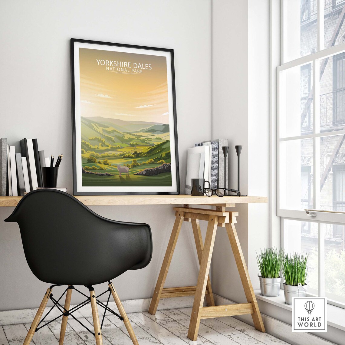 Yorkshire Dales Travel Poster, English Countryside Art Print - Image 4
