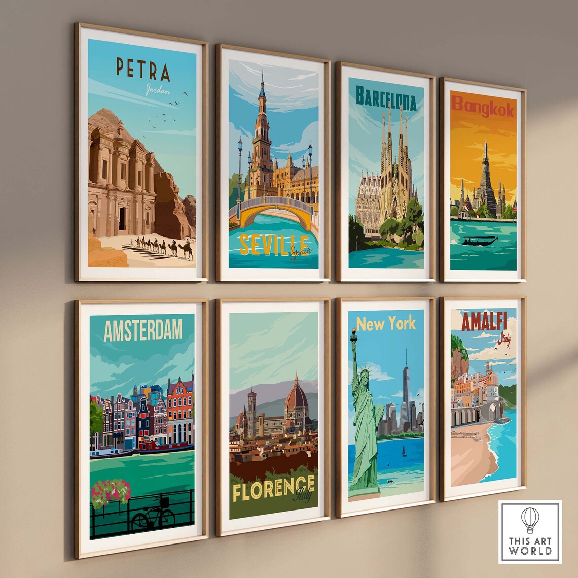 Petra Travel Poster, Jordan Landmark Art Print - Image 3