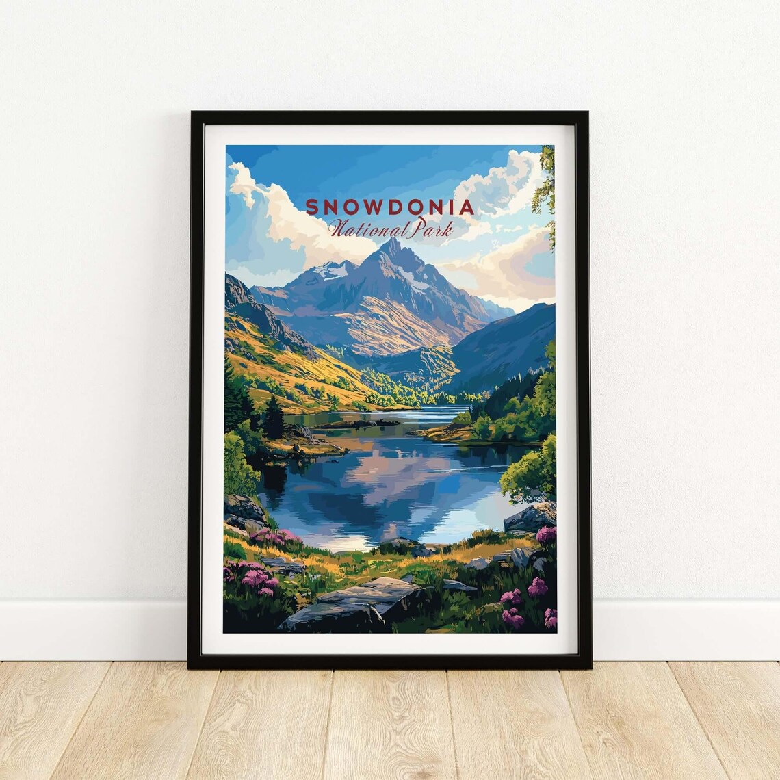 Snowdonia National Park - Wales Travel Poster
