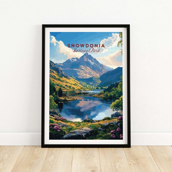 Snowdonia National Park - Wales Travel Poster