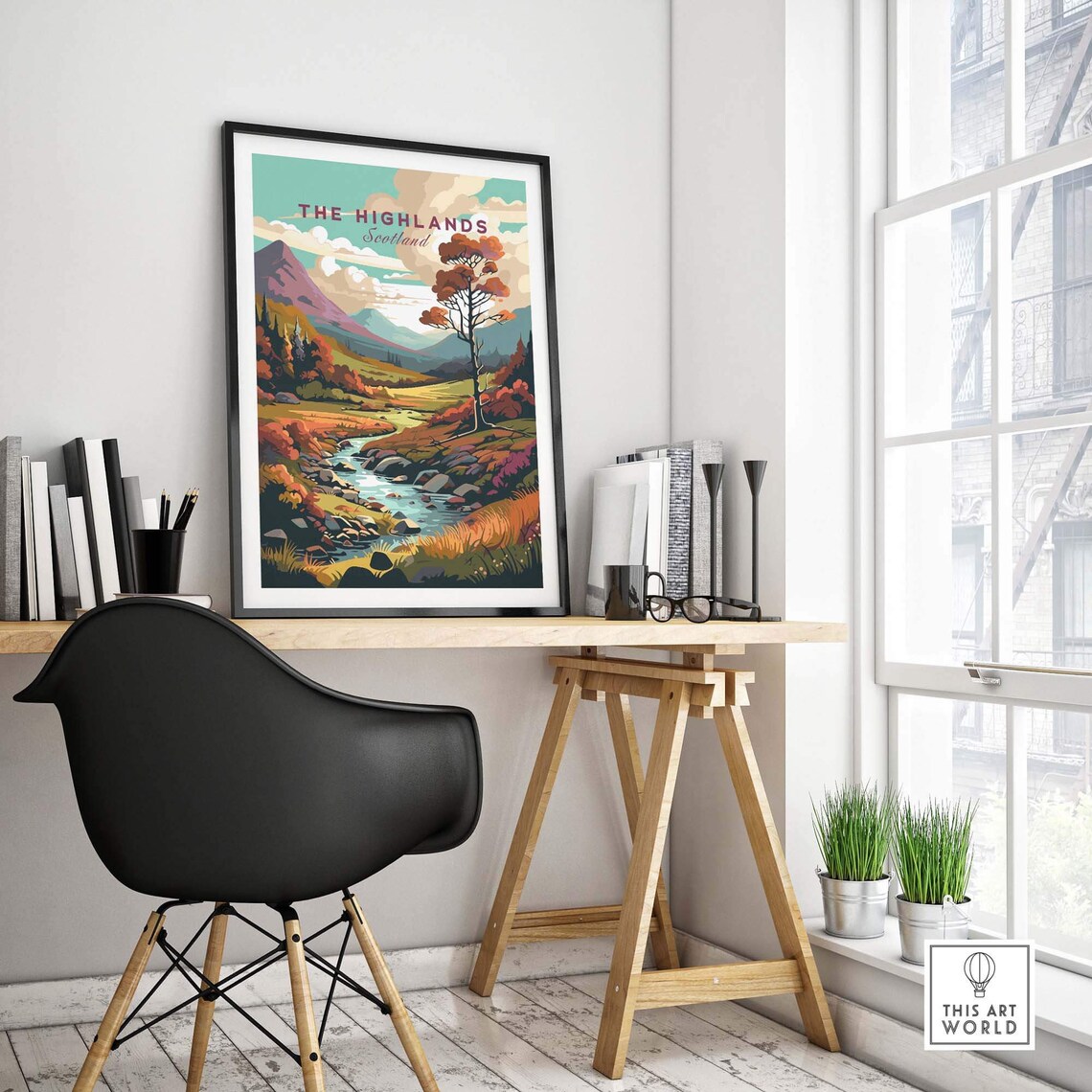 Scottish Highlands Birthday Present Art Print - Image 4