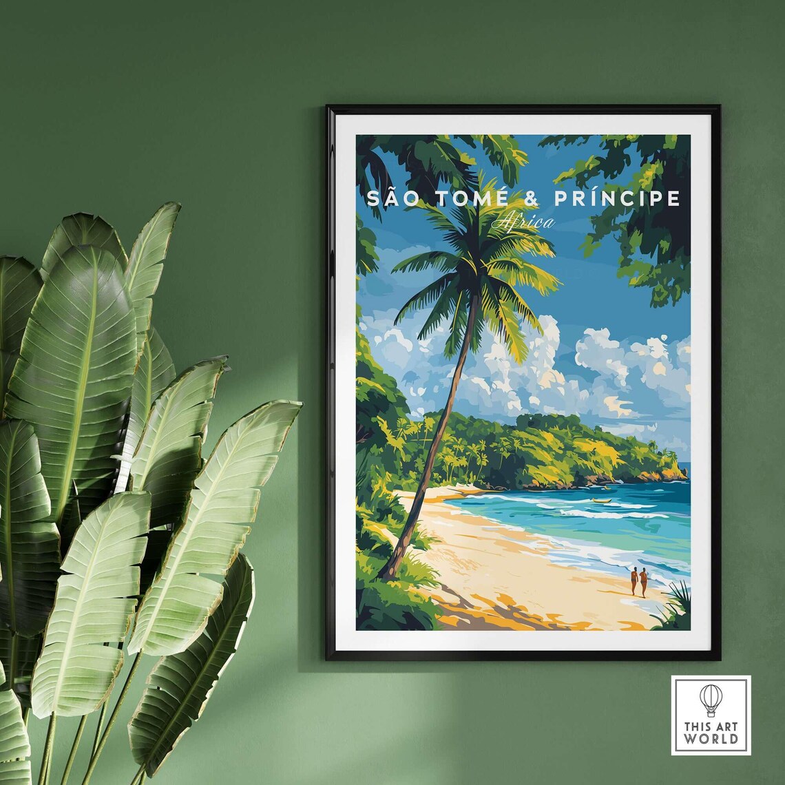 São Tomé and Príncipe Beach Travel Poster - Image 2