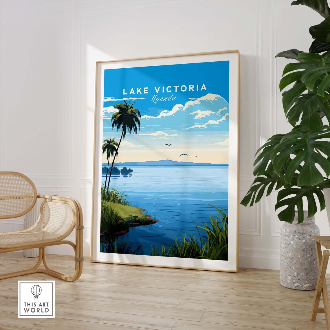Lake Victoria Uganda Travel Poster, Wall Decor - Image 3