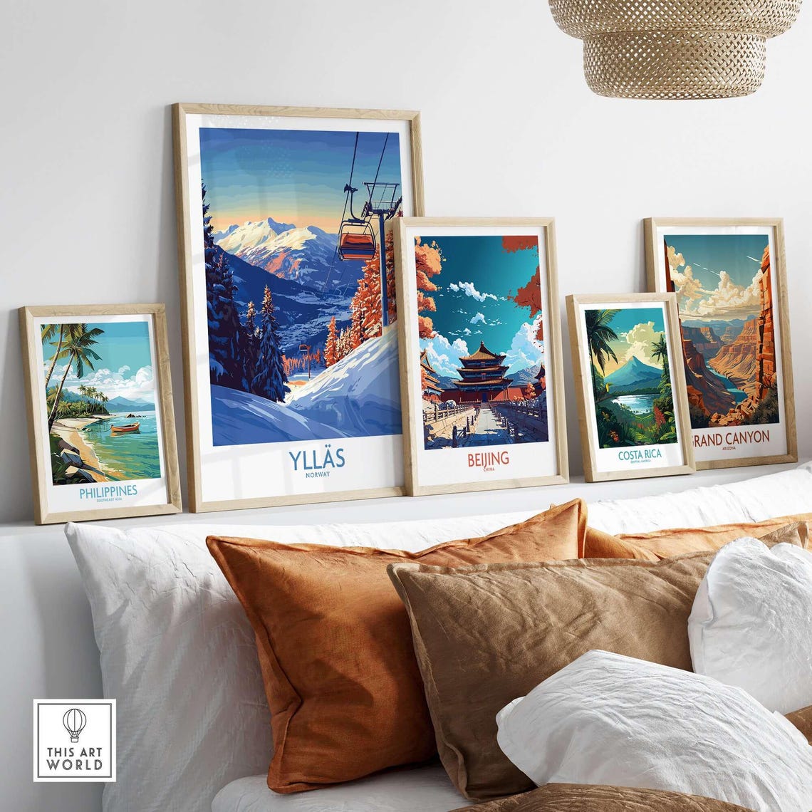 Ylls Norway Ski Resort Artwork, Ski Lodge Art Print - Image 3