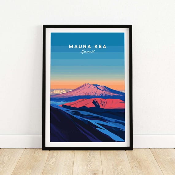 Mauna Kea Art Print, Hawaii Living Room Decor