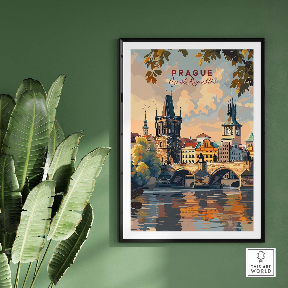 Prague Travel Poster, Europe Wall Art - Image 2