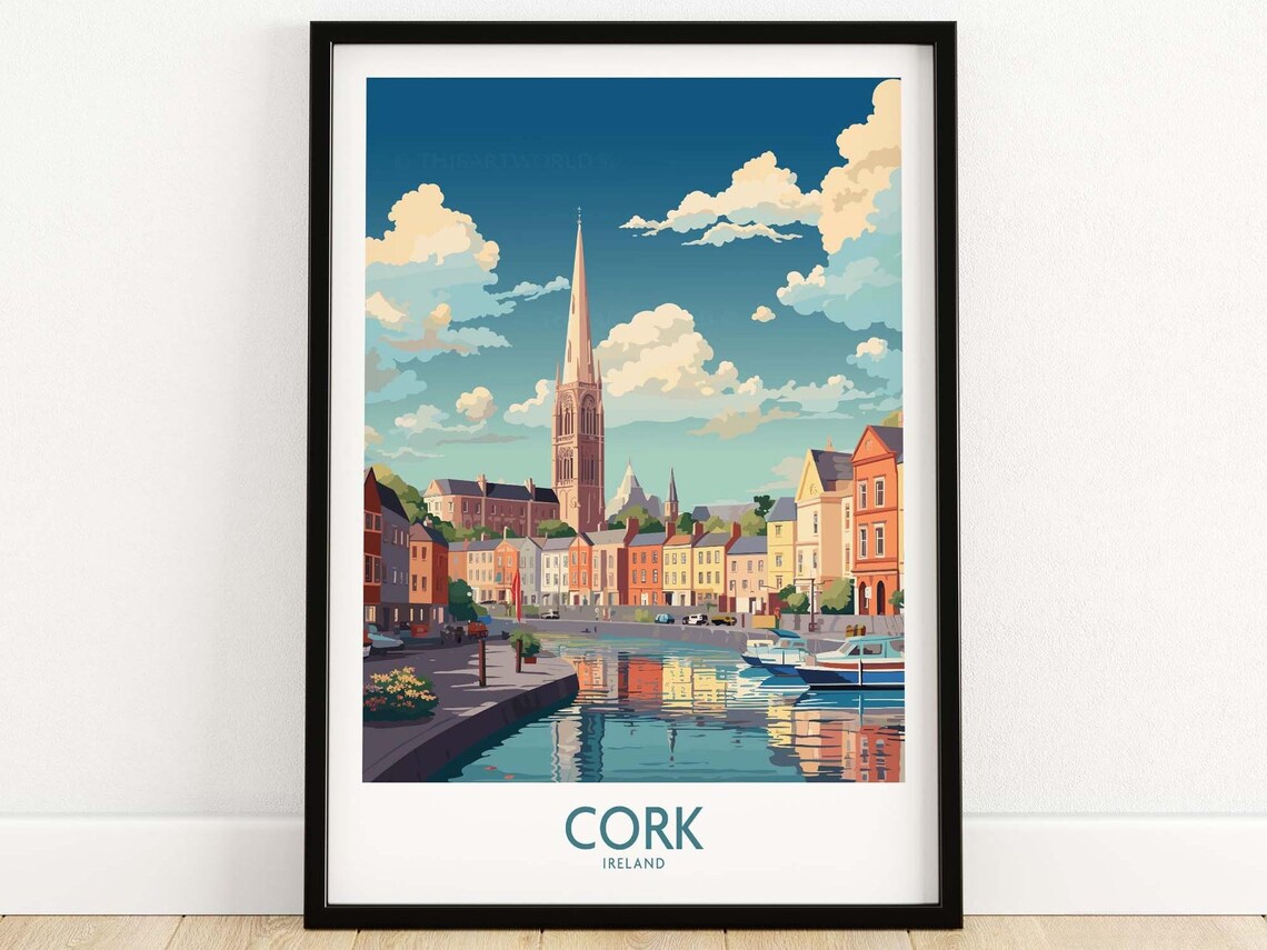 Cork Ireland Poster, Home Decor Travel Poster