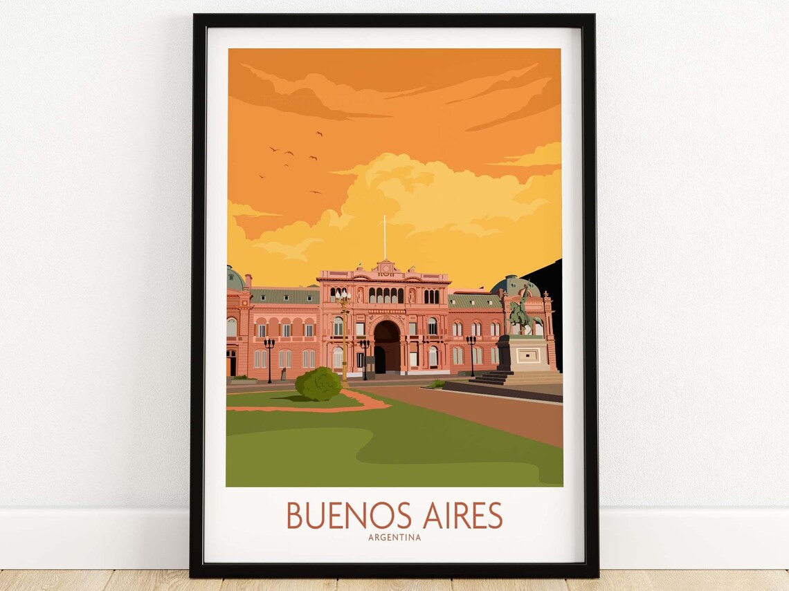 Buenos Aires Poster Argentina Print South Wall Art Travel Gift