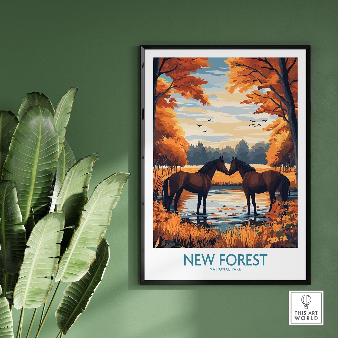 New Forest National Park Travel Poster, Illustration - Image 2