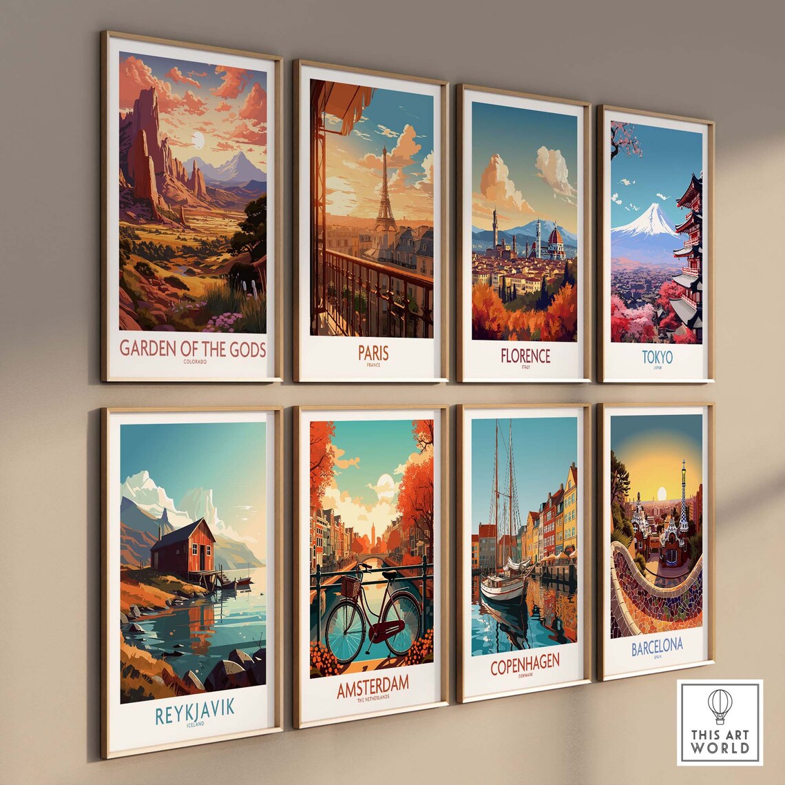 Garden of the Gods Colorado Red Rock Desert Spires Sunset Poster - Image 3