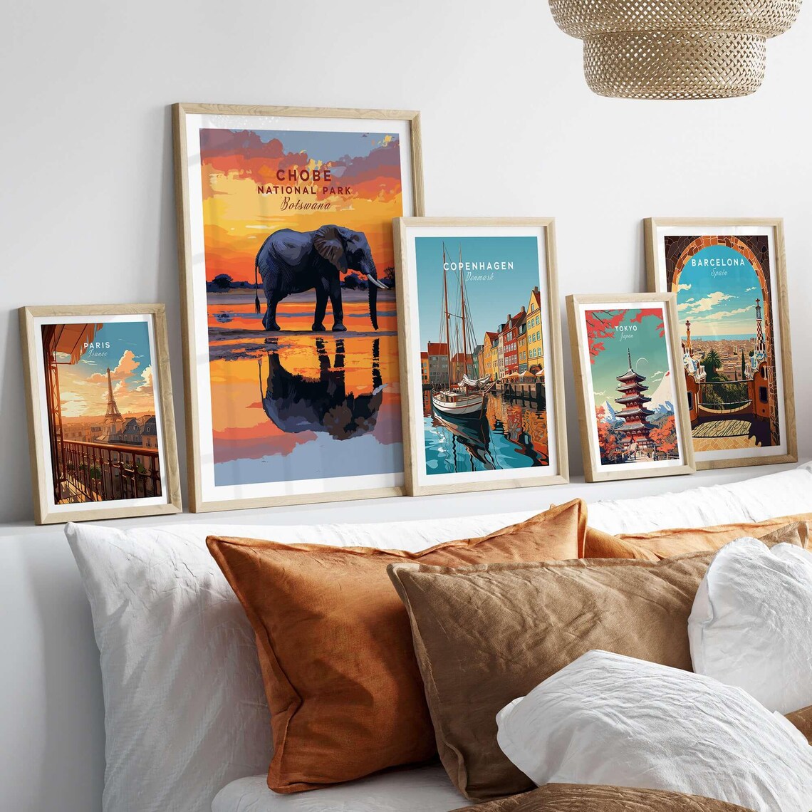 Chobe Elephant Art Print, Botswana Wildlife Illustration - Image 3
