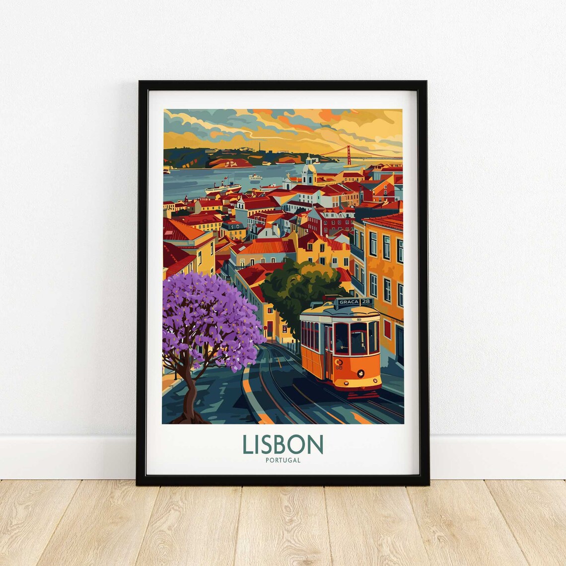 Lisbon Art Print, European Travel Poster