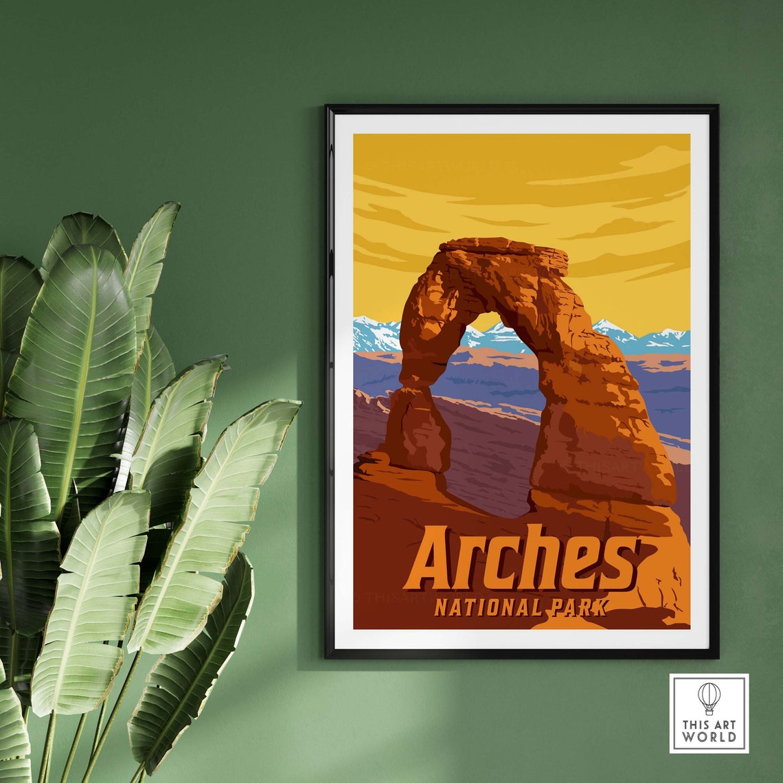 Arches National Park Vintage Delicate Arch Utah Travel Poster - Image 3