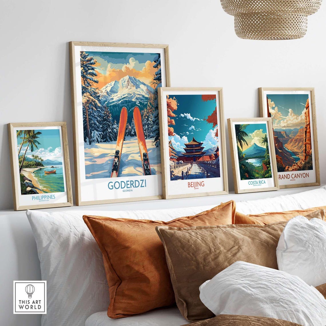 Goderdzi Ski Lodge Art Print, Winter Sports Art - Image 3