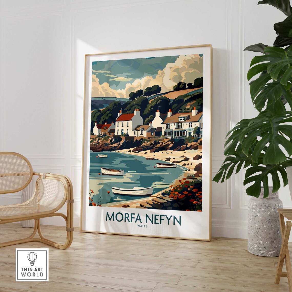 Morfa Nefyn Travel Poster, Wales Art Print - Image 2