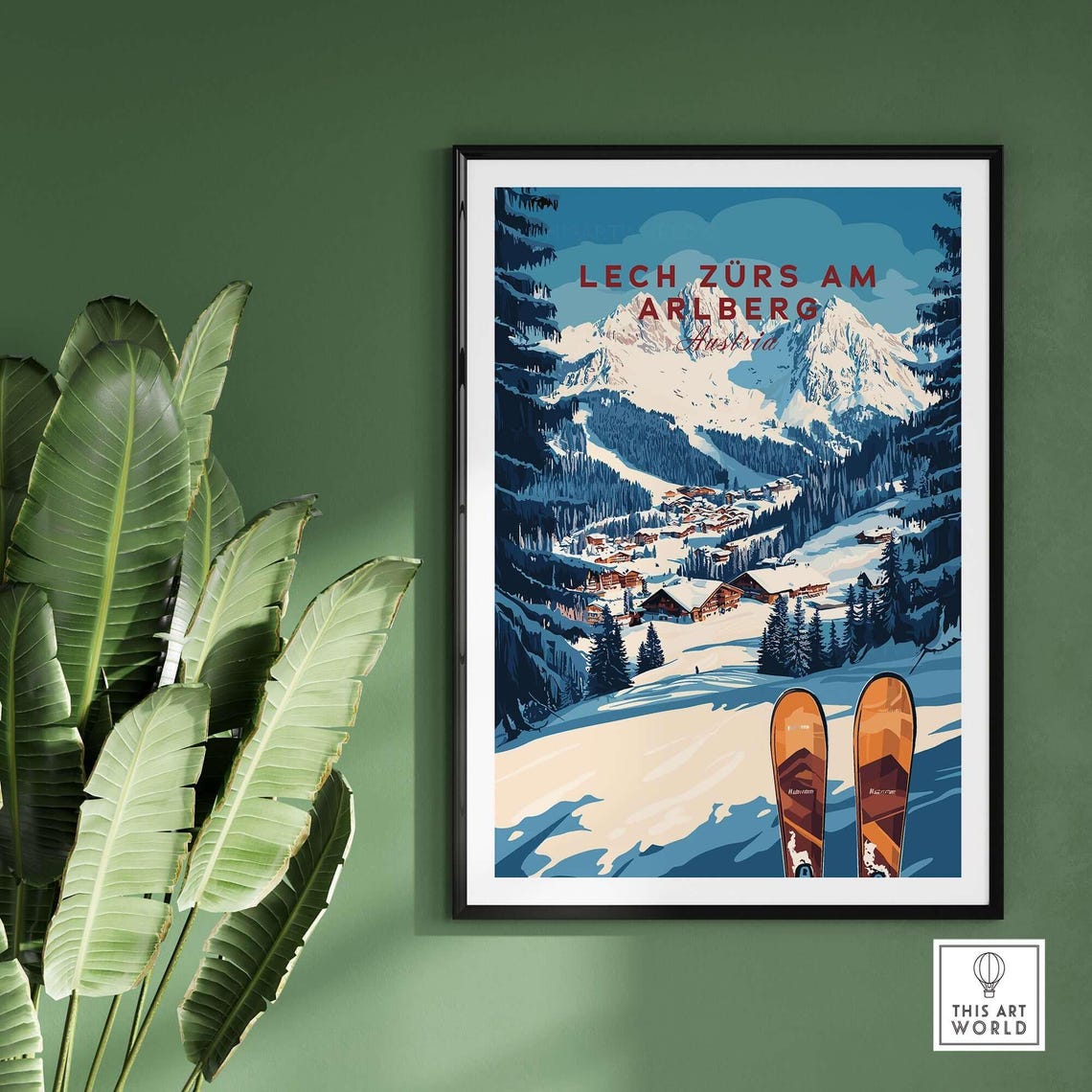 Lech Zrs Am Arlberg Ski Travel Poster - Image 2