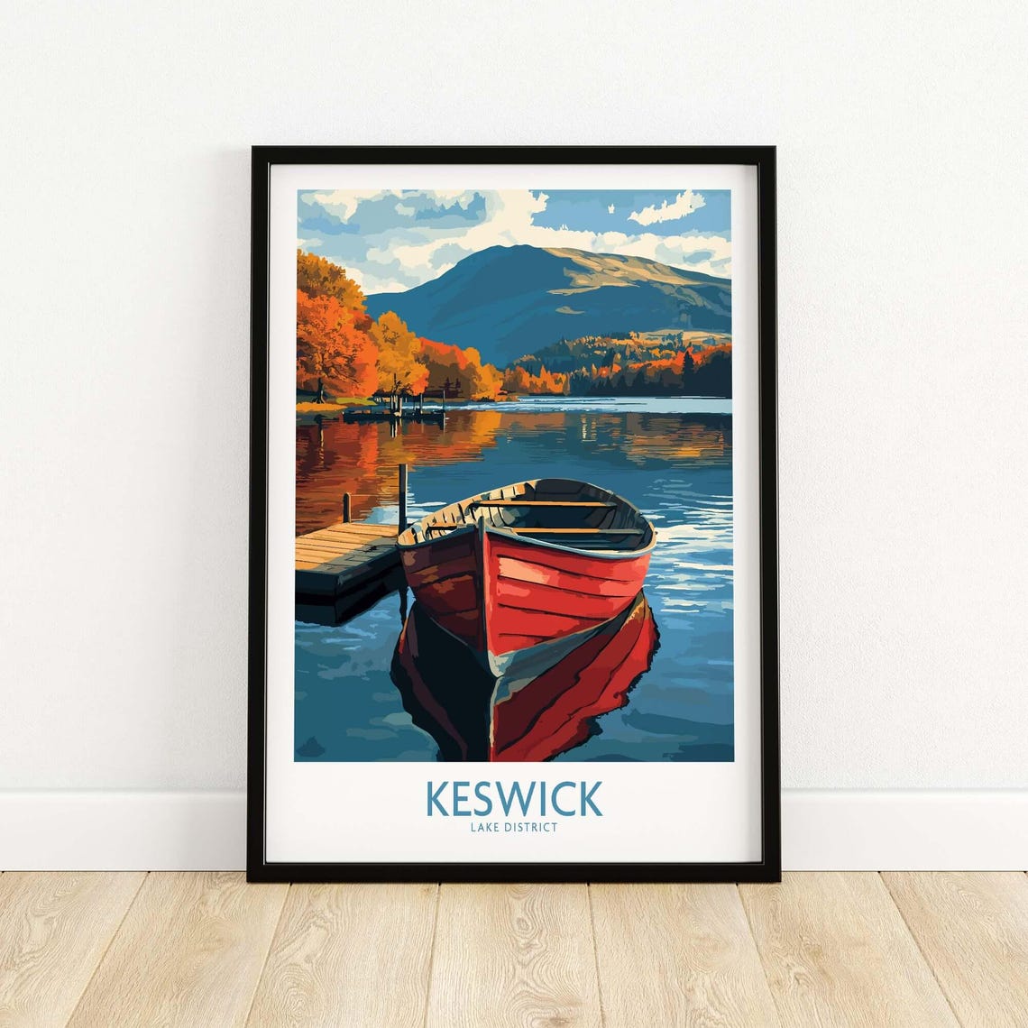 Keswick Lake District Travel Poster, Home Decor - Image 5