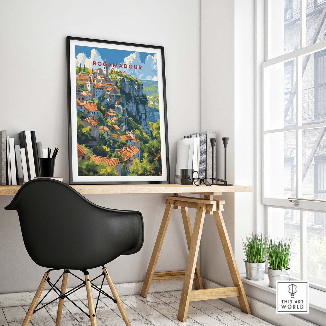 Rocamadour Travel Poster France Travel Poster Rocamadour Artwork Poster Gift France Home Decor Rocamadour Illustration Art Lover France - Image 4