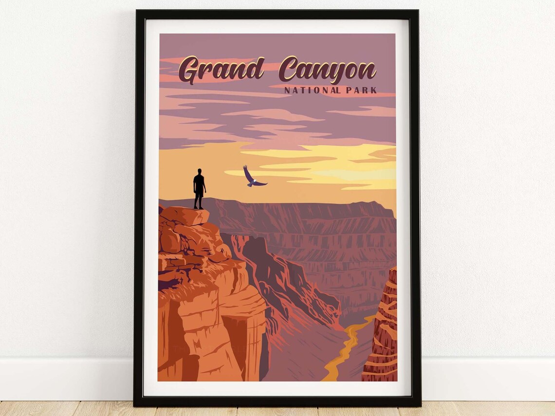 Grand Canyon National Park Travel Poster Art Print