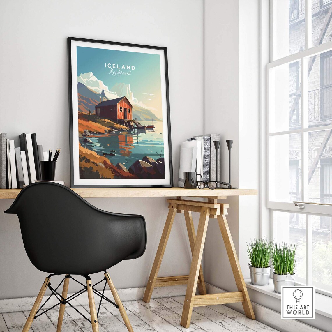 Iceland Reykjavik Travel Poster, Birthday Gift - Image 4