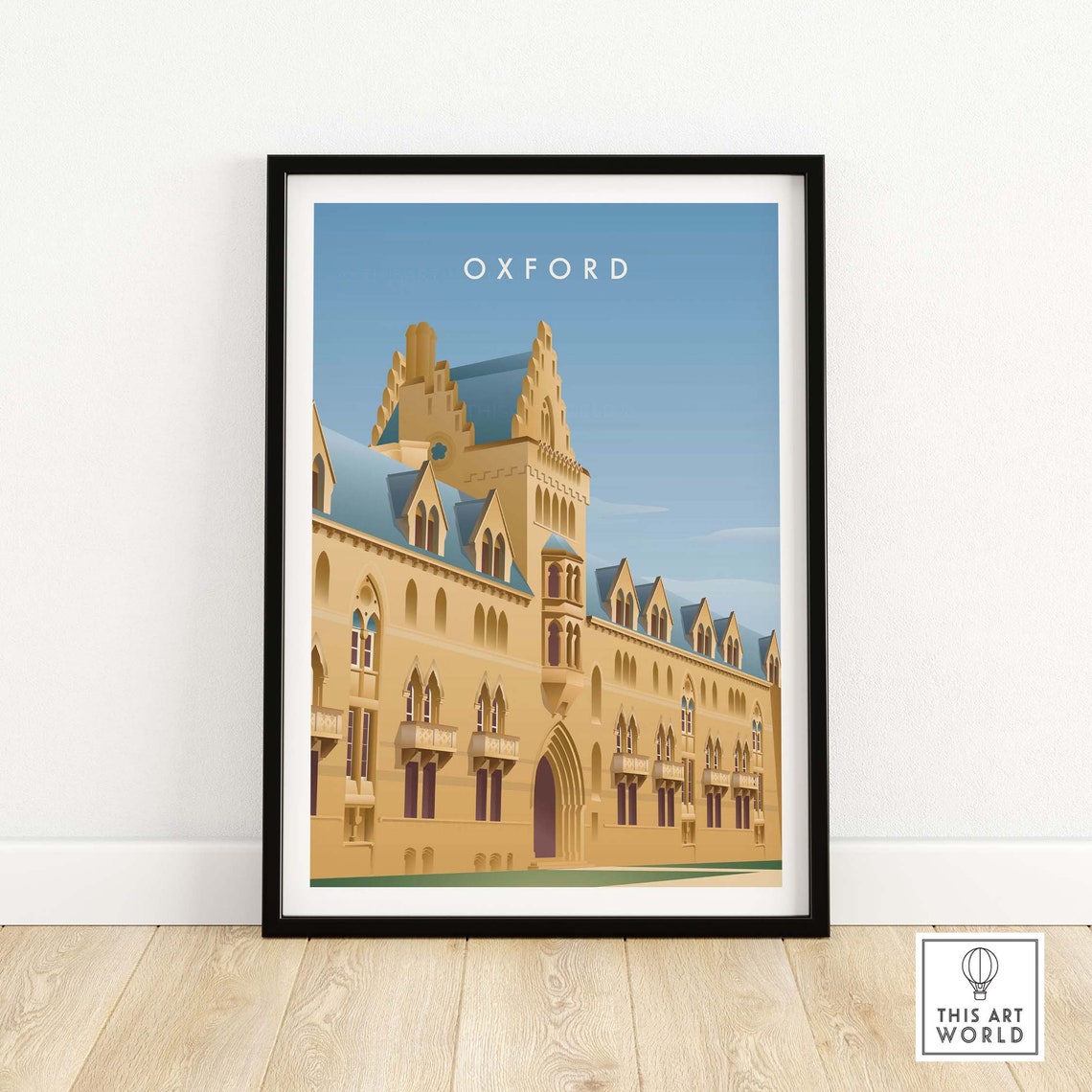 Oxford Travel Poster, England Art Print